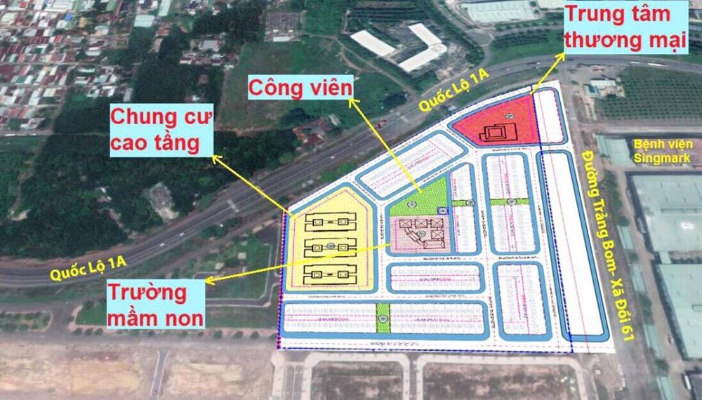 Sơ đồ phân khu tại dự án